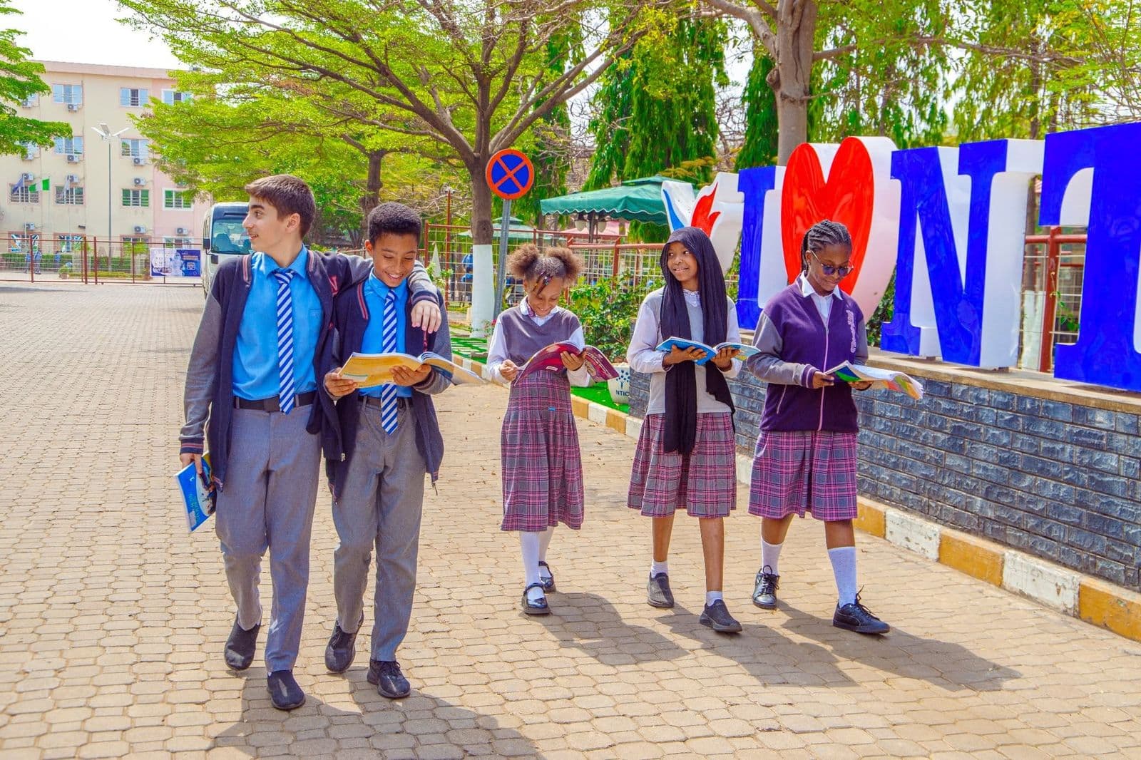 Students on campus