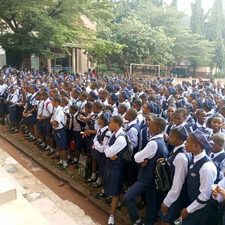 Students gathered